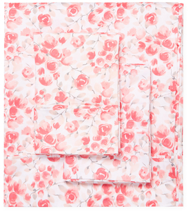 Melange Home Watercolor Poppy Cotton Sheet Set