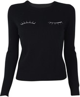 Thumbnail for your product : Band Of Outsiders Embroidered Eyelash Crewneck Sweater