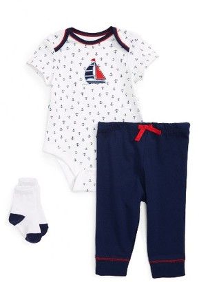 Little Me Infant Boy's Nautical Bodysuit, Pants & Socks Set