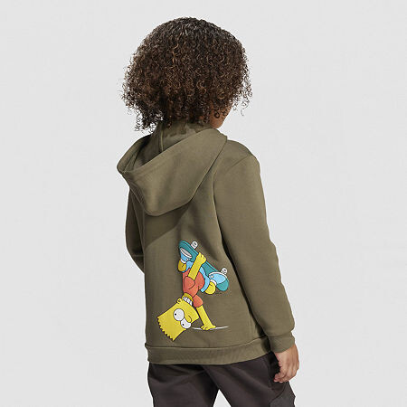 adidas Toddler & Little Unisex Long Sleeve The Simpsons Zipper Active Hoodie