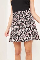 Thumbnail for your product : Ardene Floral Buttoned Mini Skirt