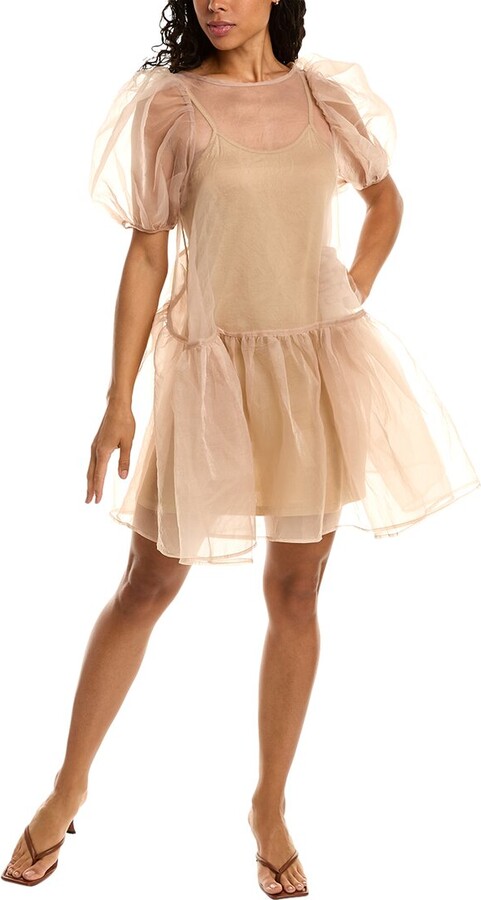 Women's Broderie Anglaise Babydoll Mini Dress, LOUIS VUITTON