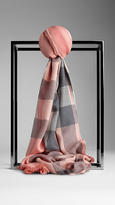 Thumbnail for your product : Burberry Check Silk Cashmere Scarf