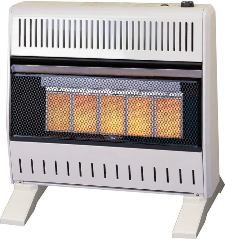 ProCom 25,000 BTU Liquid Propane Ventless Infrared Plaque Heater with Base Feet, T-Stat Control