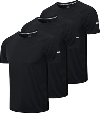 MEETWEE T-Shirt de Sport Homme Baselayer Manches Courtes Maillot Running Tee Shirt Vetement de Fitness Gym 