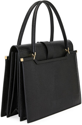 Dolce & Gabbana Ingrid Iguana-Embossed Large Top Handle Bag