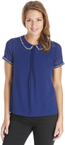 Thumbnail for your product : F&F Limited Edition Embellished Peter Pan collar blouse