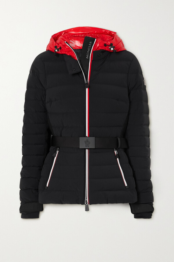 MONCLER GRENOBLE Bruche Hooded Belted Quilted Shell Down Jacket - Black ...