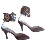 Thumbnail for your product : Anya Hindmarch Brown Suede Heels