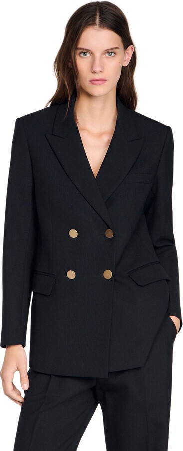 Sandro Wool slim-fit suit jacket