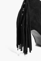 Thumbnail for your product : boohoo Maria Deep V Fringed Shoe Boot