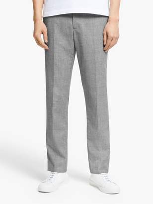 KIN Wool Check Slim Fit Suit Trousers, Grey