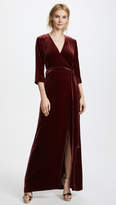 Thumbnail for your product : L'Agence Rosalind Maxi Velvet Wrap Dress
