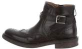 Thumbnail for your product : Ferragamo Leather Wingtip Ankle Boots