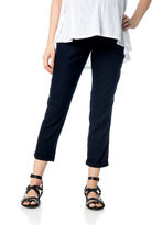 Thumbnail for your product : A Pea in the Pod Secret Fit Belly Linen Maternity Crop Pants