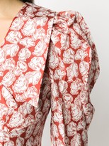 Thumbnail for your product : Shrimps Sketch-Print Puff Sleeves Dress