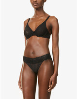 Thumbnail for your product : Wacoal Black Halo Stretch-Lace Moulded Underwired Bra, Size: 36C