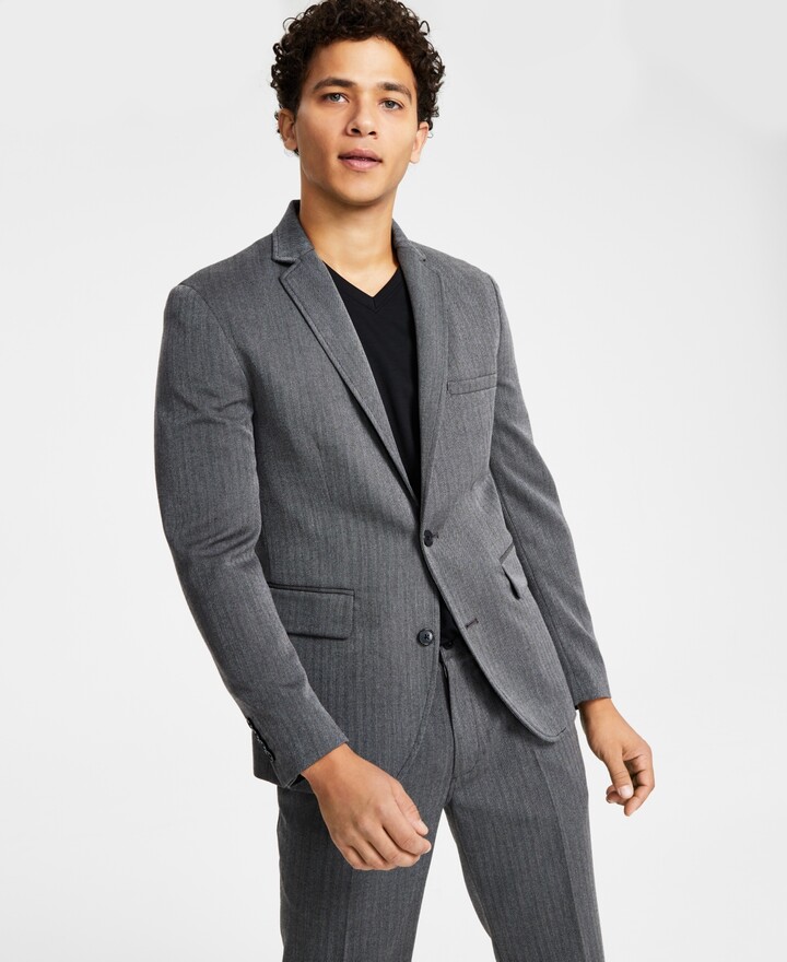 INC International Concepts Men's SlimFit Herringbone Suit Jacket