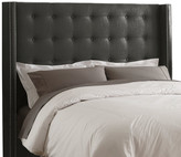 Thumbnail for your product : Skyline Furniture Nail Button Linen Upholstered Wingback Headboard