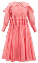 Thumbnail for your product : Molly Goddard Bertha Smocked Organza Dress - Womens - Pink
