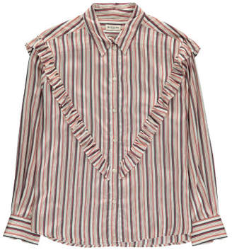 Masscob Sale - Striped Ruffle Shirt