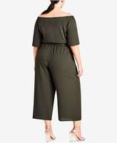Thumbnail for your product : City Chic Trendy Plus Size Off-The-Shoulder Jumpsuit