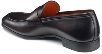 Santoni Leather Penny Loafers
