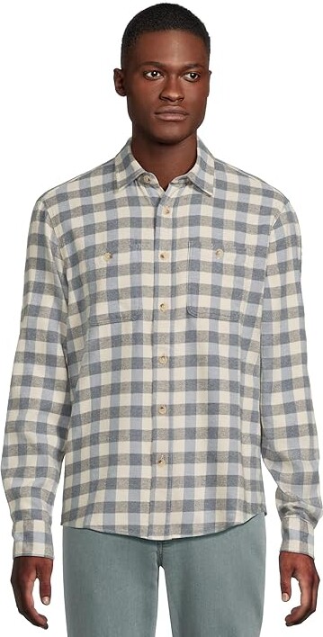 Faherty Heirloom Portuguese Flannel Men's Clothing Samarra Beach Buffalo : 2XL, Cotton/Flannel