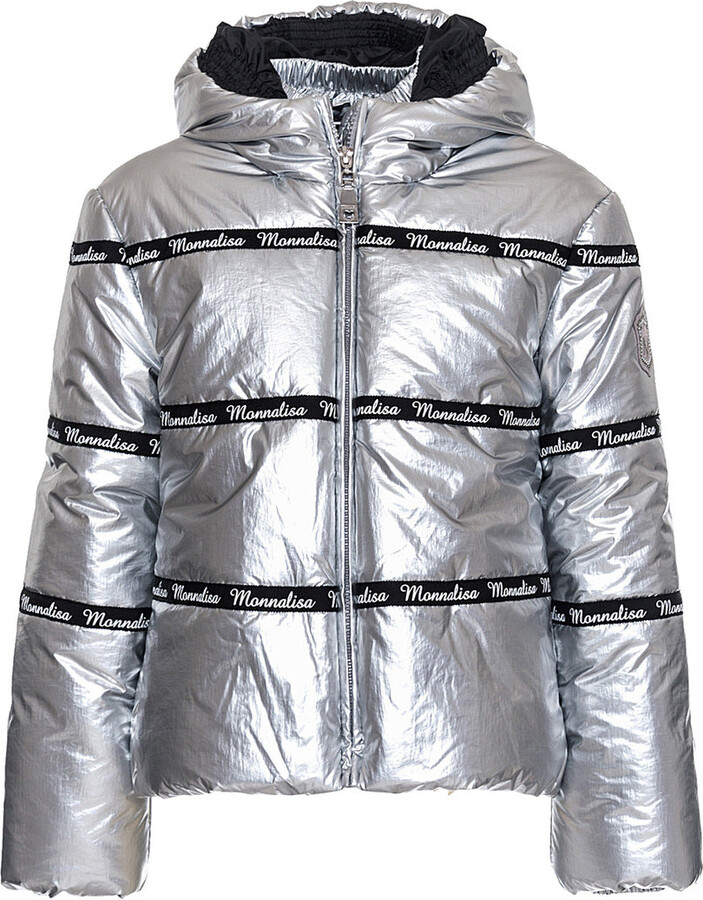 Toddler 100% Recycled Metallic Shine Heavyweight Puffer Jacket by Gap Silver Size 3 Yrs