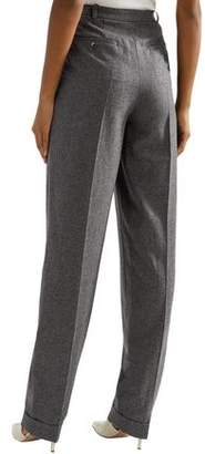 Michael Kors Collection Pleated Wool And Cashmere-blend Tapered Pants
