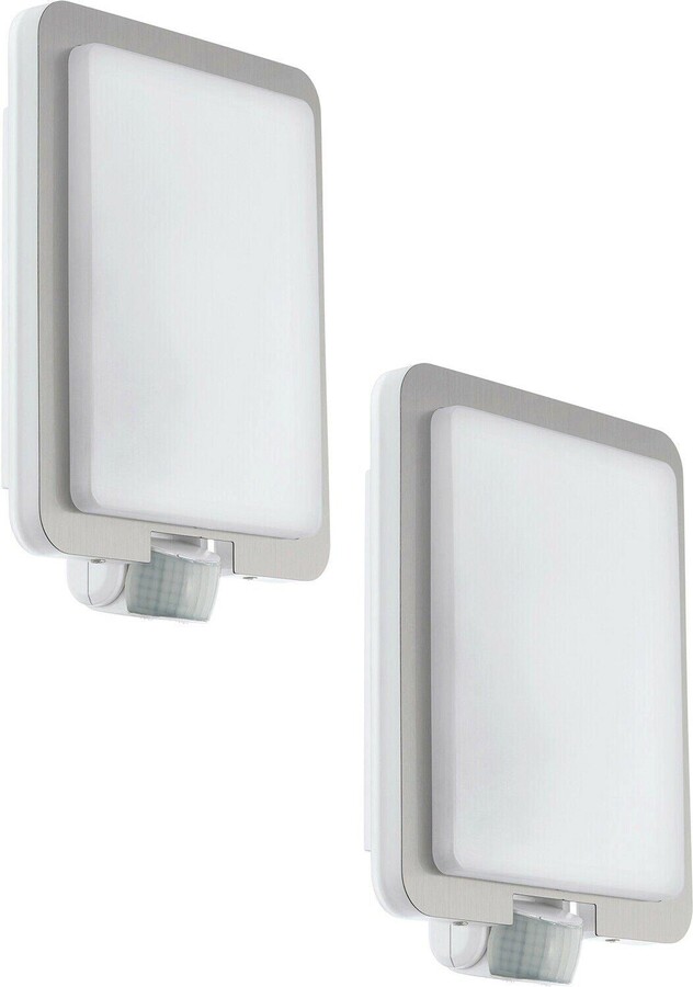 Loops 2 PACK IP44 Outdoor Wall Light & PIR Sensor Stainless Steel Square 28W ShopStyle