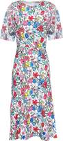 Thumbnail for your product : Elie Tahari Paneled Floral-print Cady And Voile Midi Dress