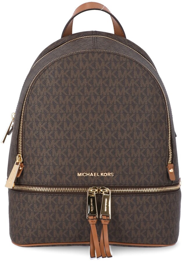 brown michael kors backpack
