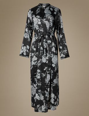 Marks and Spencer Floral Satin Long Wrap