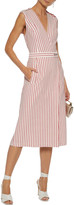Thumbnail for your product : Jason Wu Wrap-effect Striped Poplin Dress