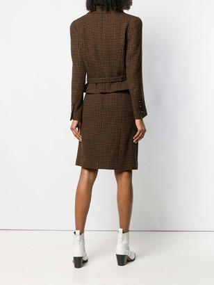 Chanel Pre Owned 1998 Checked Skirt Suit