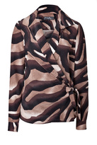 Thumbnail for your product : Ferragamo Silk Zebra Print Blouse Gr. 36