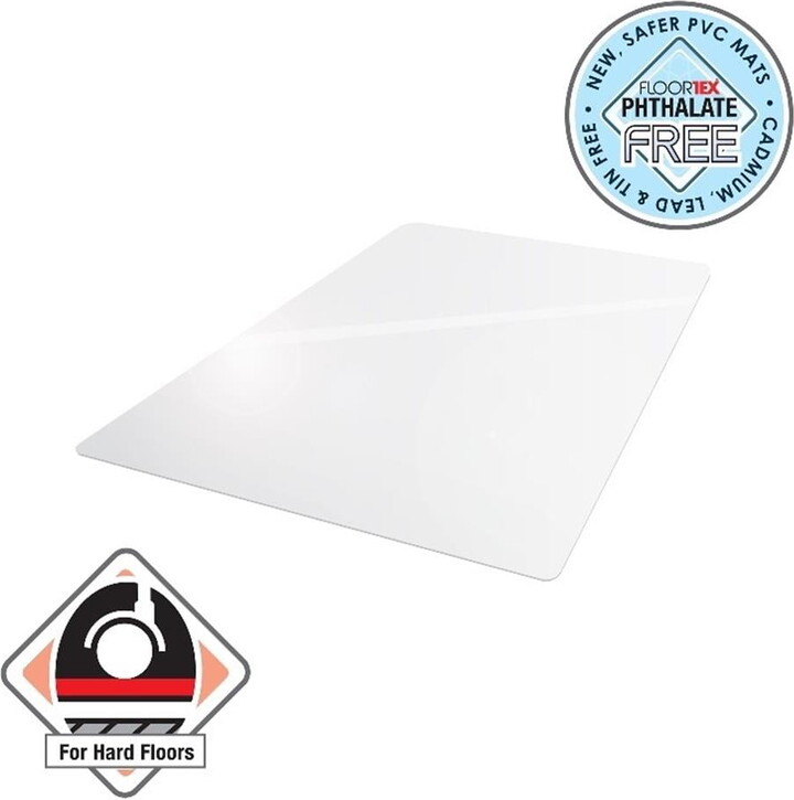 Floortex Advantagemat® Vinyl Rectangular Chair Mat for Hard Floor - 46" x 48"