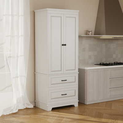 Red Barrel Studio Abreya Freestanding Linen Tower Cabinet