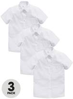 Thumbnail for your product : Very Girls 3 Pack Short Sleeve School Shirts - White