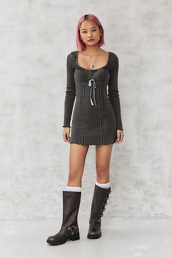 ワンピース andmary Manon ribbon mini dress ANDMARY】Manon ribbon mini dress