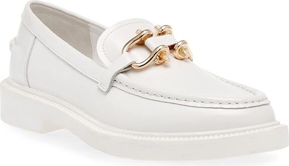 Steve Madden Kalon Loafer (White Leather) Women's Shoes - ShopStyle