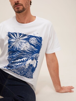 John Lewis & Partners Lino Cutout T-Shirt