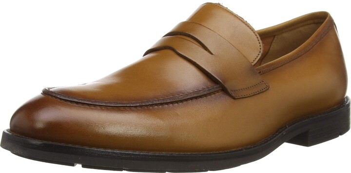 clarks mens brown slip on shoes