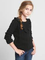 Thumbnail for your product : Gap Ruffle cable-knit sweater