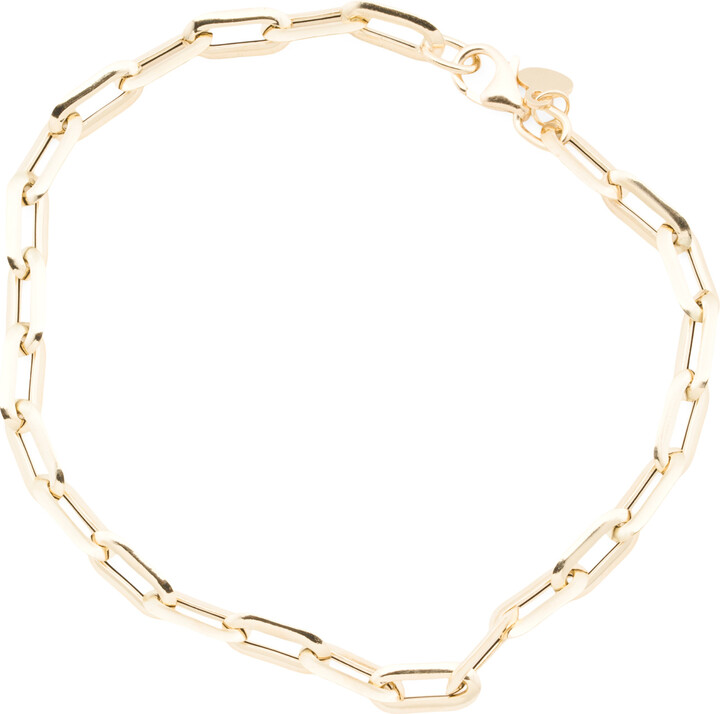 Golden Clef Made In Italy 14k Gold Knife Edge Paperclip Chain Bracelet ShopStyle