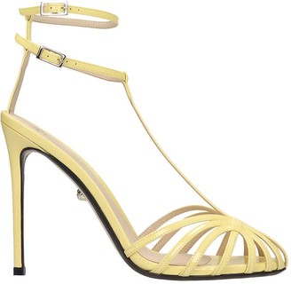 yellow patent sandals