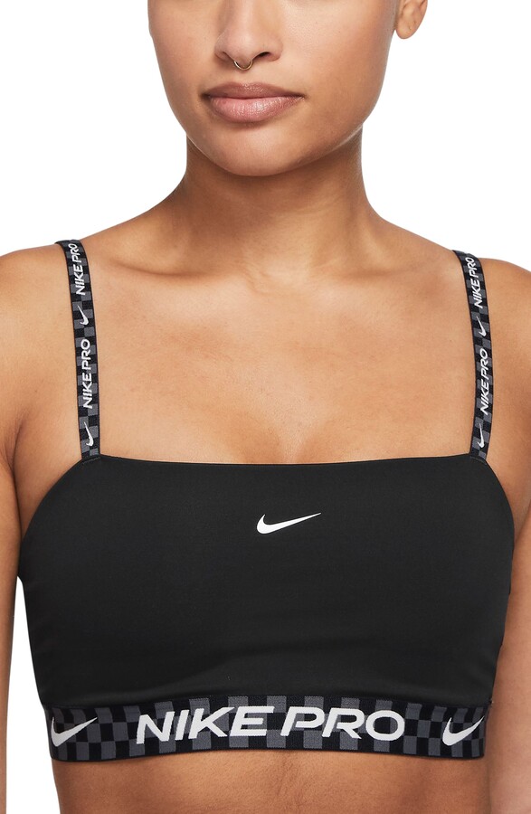 Nike / Women's Dri-FIT Indy Light-Support Padded Logo Tape Sports Bra