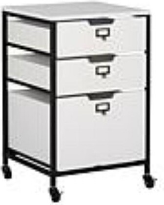 Studio Designs Sew Ready Mobile 3-Drawer Organizer Cart with Drawers - White
