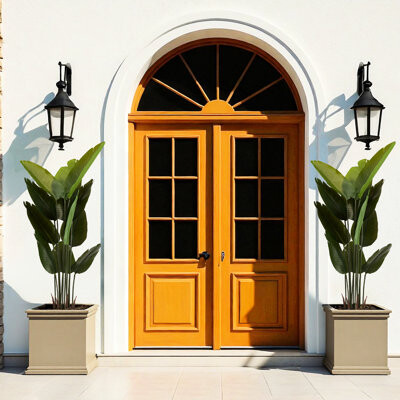 Arlmont & Co. 5.2Ft Artificial Bird Of Plant, 2Pcs/, Indoor & Outdoor Use, 12 Leaves, Good Quality Traveler Banana Plastic, Right Size